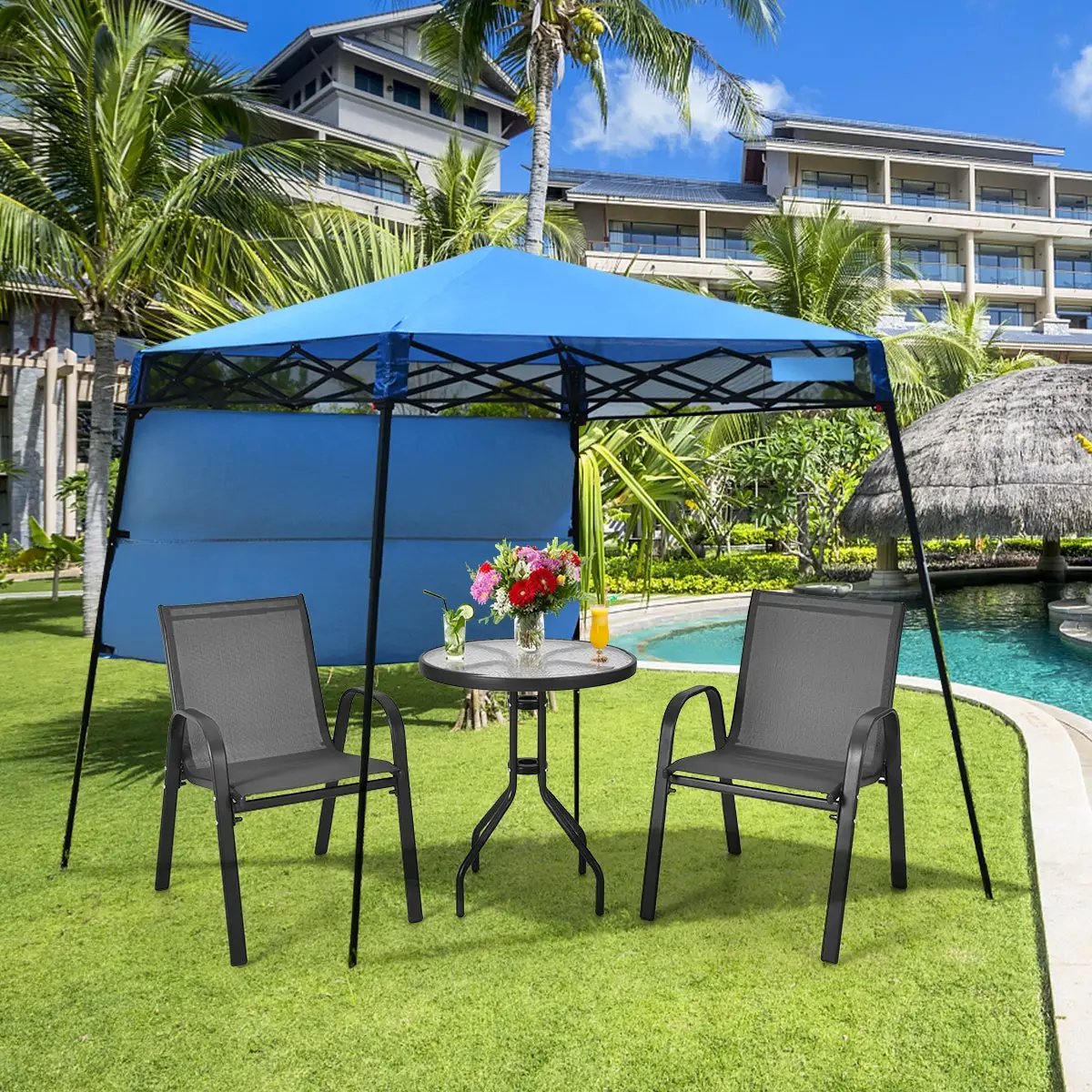 7 x 7 Feet Sland Adjustable Portable Canopy Tent with Backpack by DirectDeals
