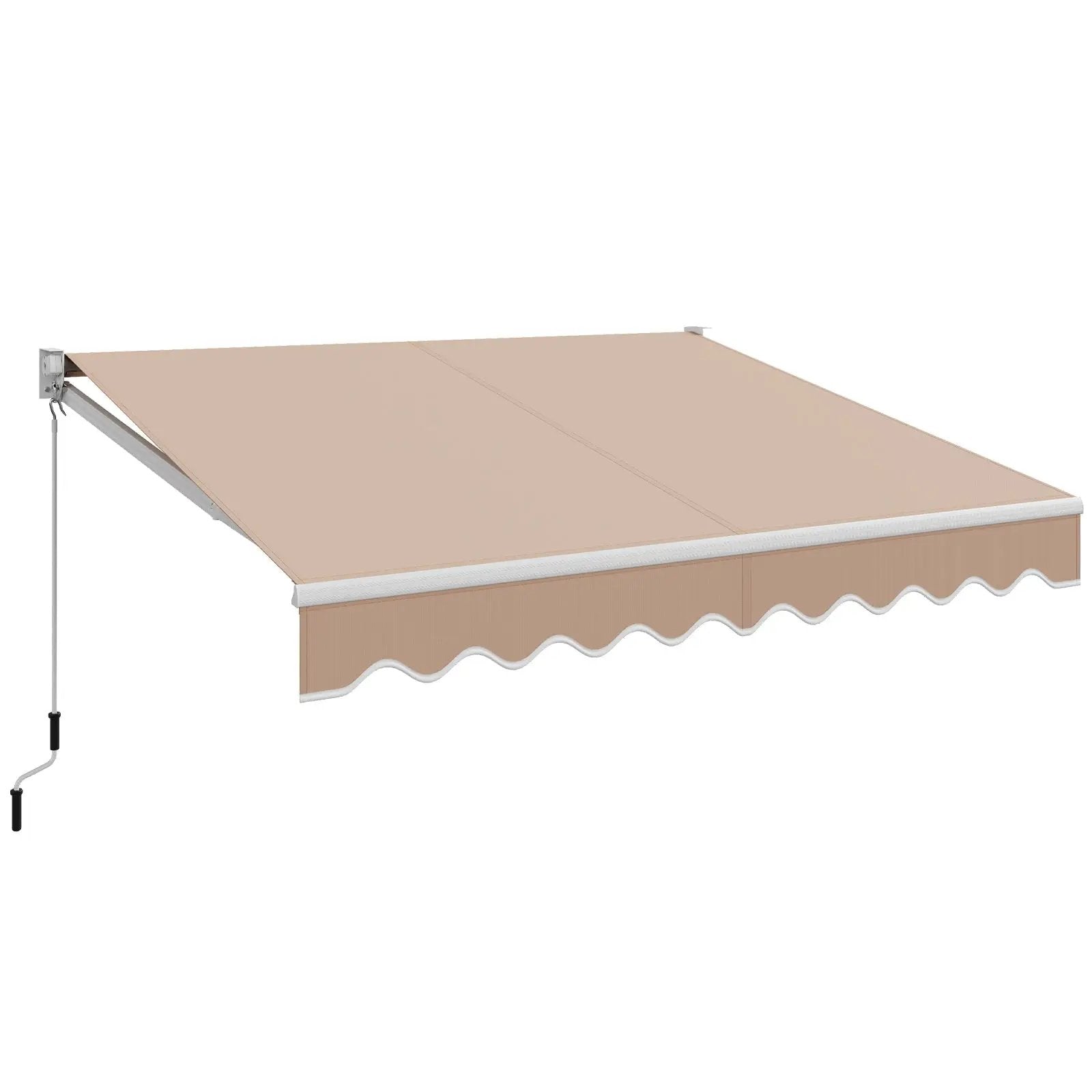 8 x 6.6 Feet Patio Retractable Awning with Manual Crank Handle by DirectDeals