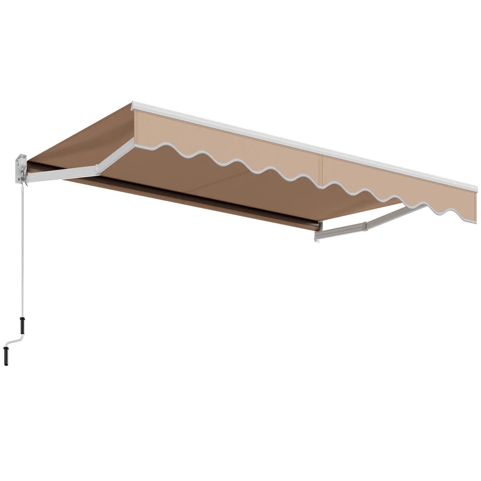 8 x 6.6 Feet Patio Retractable Awning with Manual Crank Handle by DirectDeals