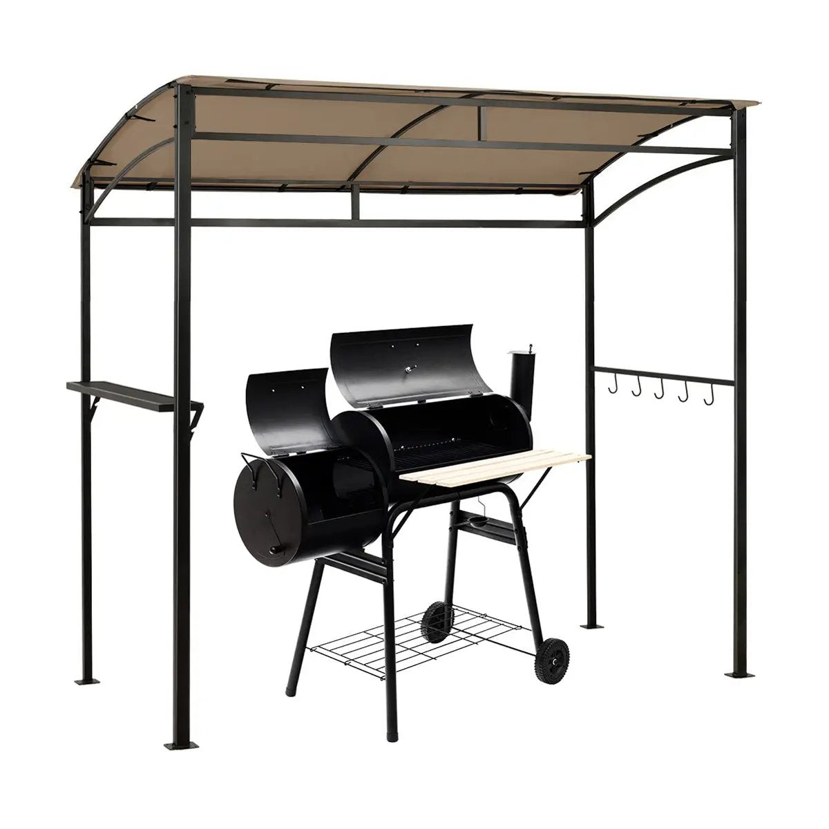 7 x 4.5 Feet Grill Gazebo Outdoor Patio Garden BBQ Canopy Shelter-Brown by DirectDeals