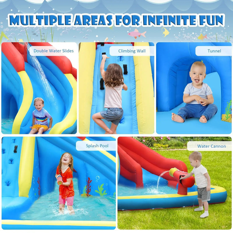 Inflatable Water Slide Crab Dual Slide Bounce House without Blower by DirectDeals