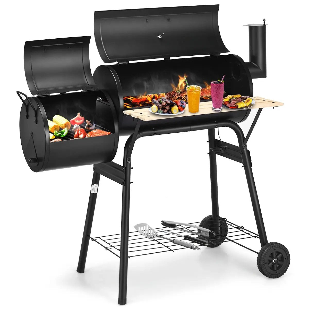 Outdoor BBQ Grill Barbecue Pit Patio Cooker by DirectDeals