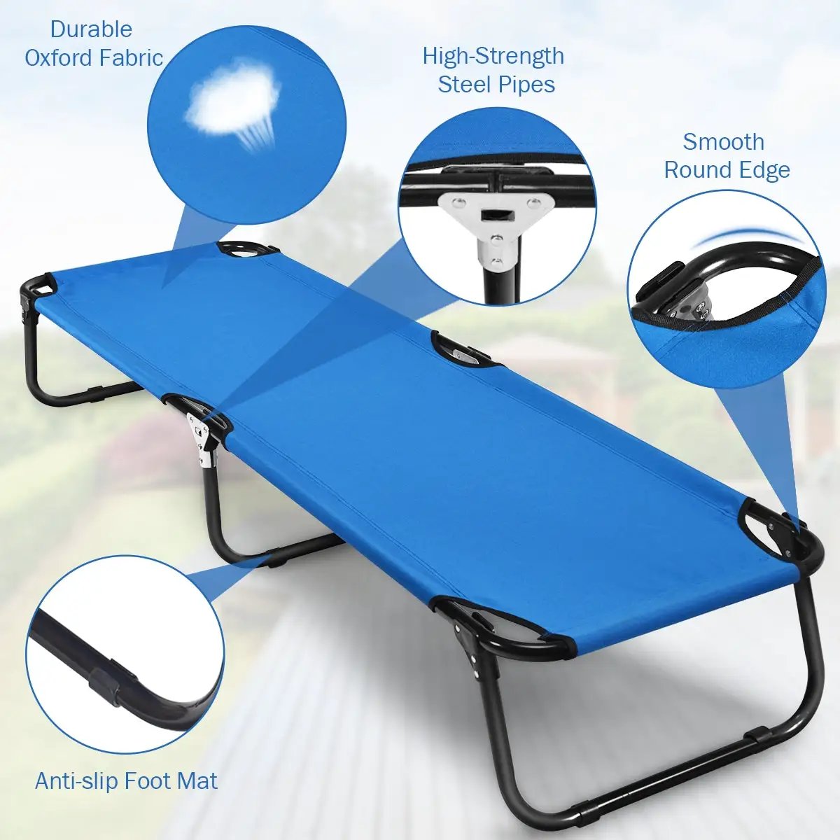 Outdoor Folding Camping Bed for Sleeping Hiking Travel by DirectDeals