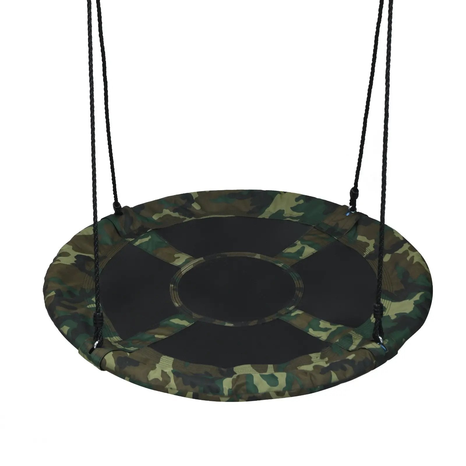40 Inch Flying Saucer Tree Swing Outdoor Play Set with Adjustable Ropes Gift for Kids by DirectDeals