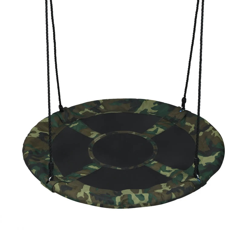 40 Inch Flying Saucer Tree Swing Outdoor Play Set with Adjustable Ropes Gift for Kids by DirectDeals