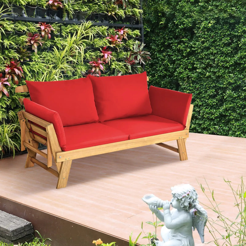 Adjustable Patio Convertible Sofa with Thick Cushion by DirectDeals