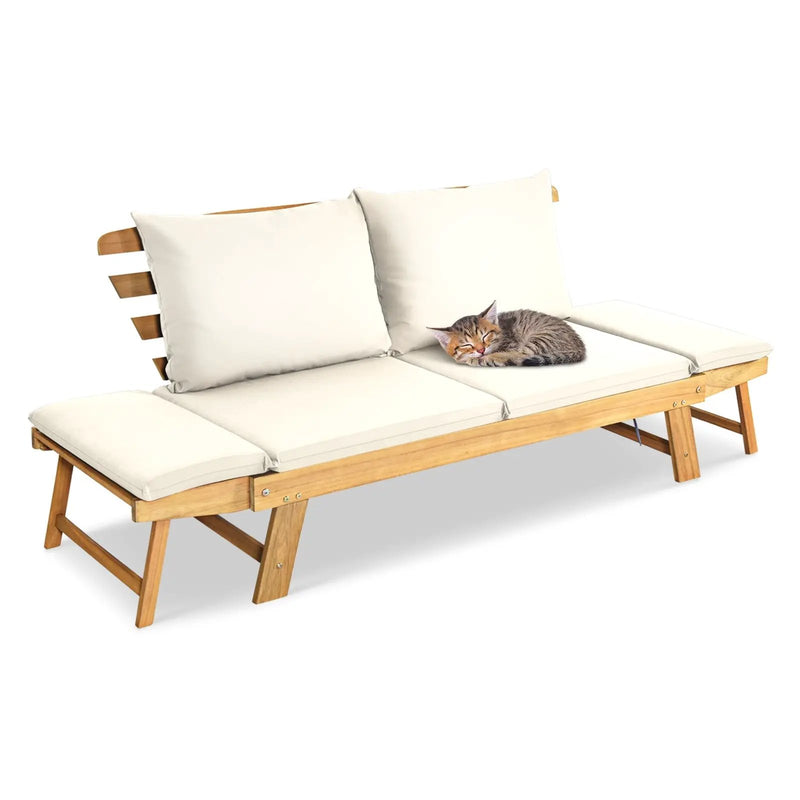 Adjustable Patio Convertible Sofa with Thick Cushion by DirectDeals