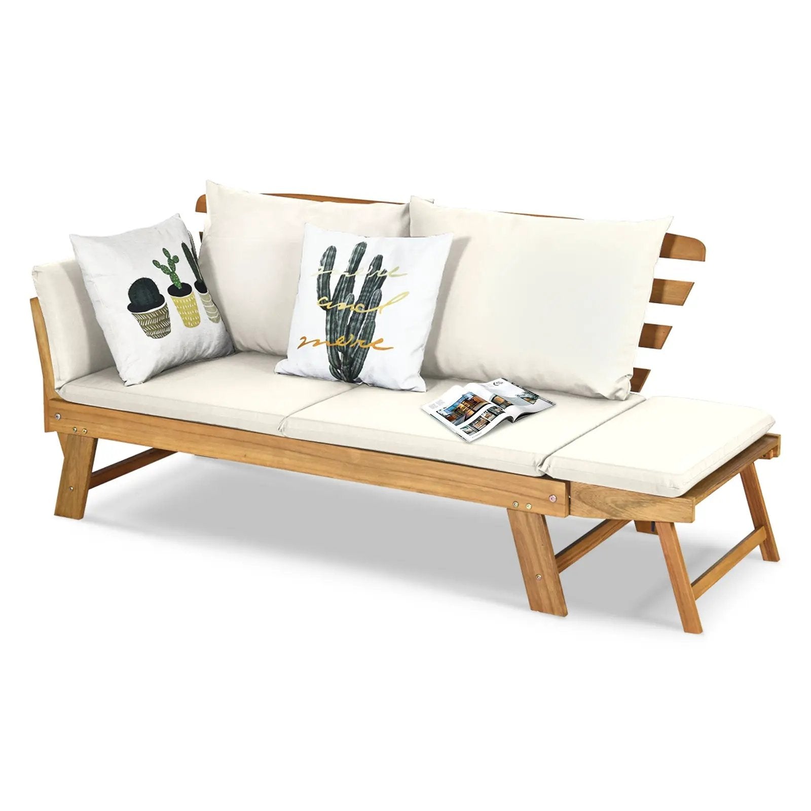 Adjustable Patio Convertible Sofa with Thick Cushion by DirectDeals