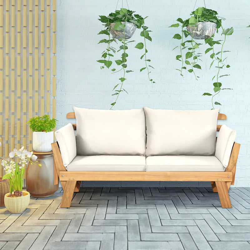 Adjustable Patio Convertible Sofa with Thick Cushion by DirectDeals