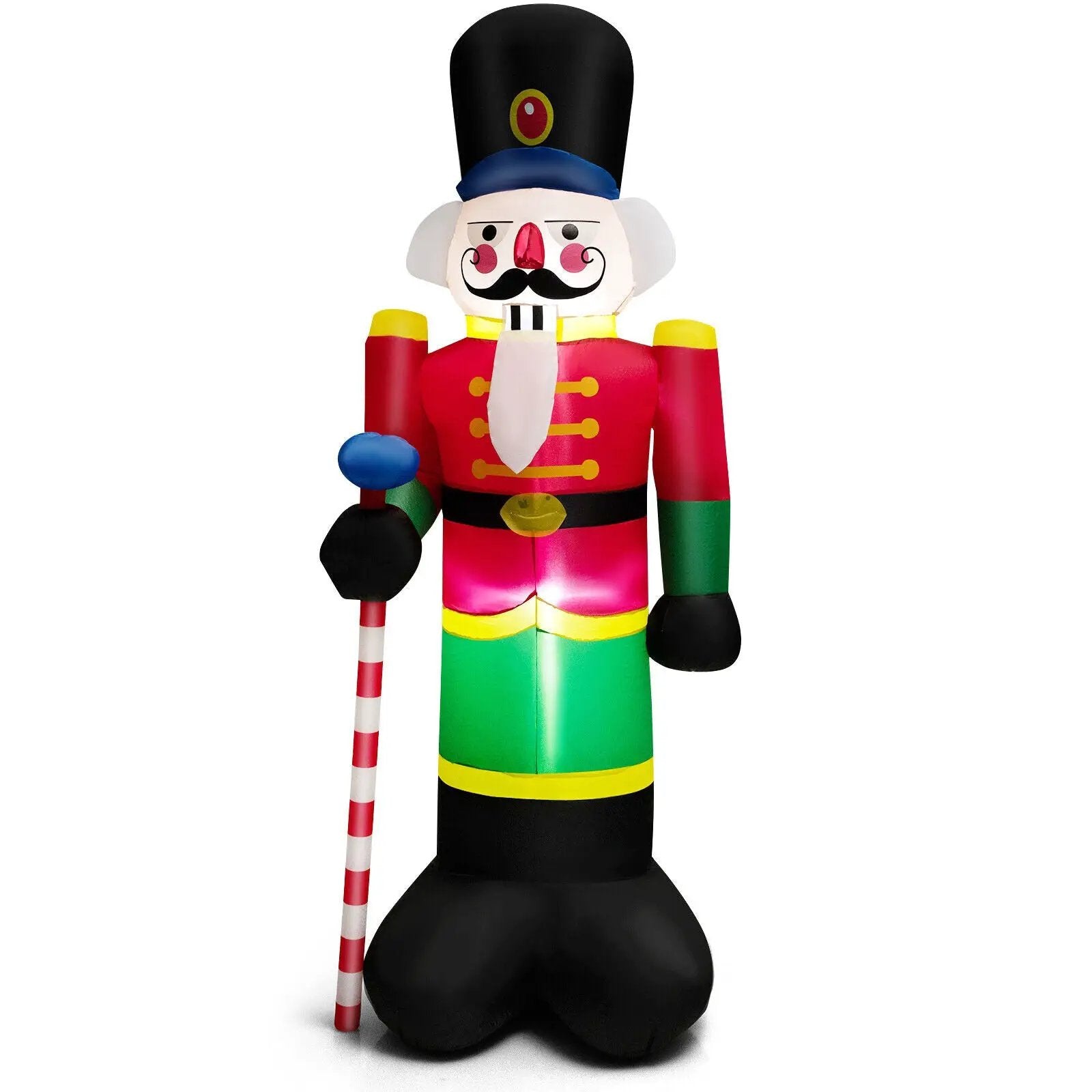 8 Feet Inflatable Nutcracker Soldier with 2 Built-in LED Lights by DirectDeals