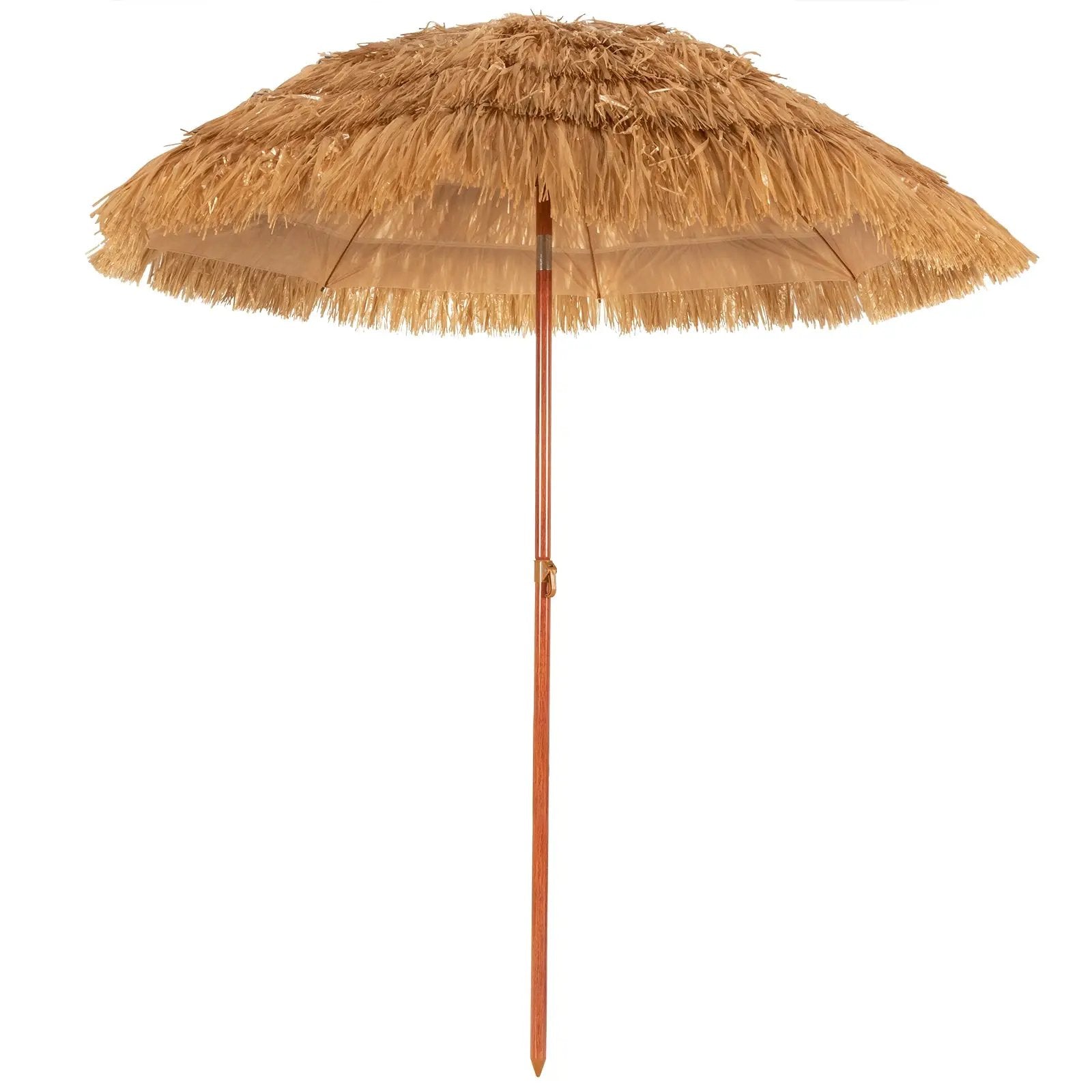 6.5 Feet Portable Thatched Tiki Beach Umbrella with Adjustable Tilt by DirectDeals