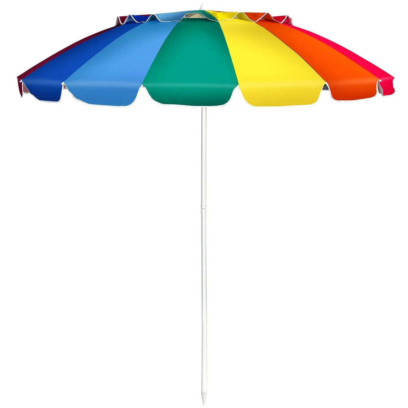 8FT Portable Beach Umbrella with Sand Anchor and Tilt Mechanism for Garden and Patio by DirectDeals