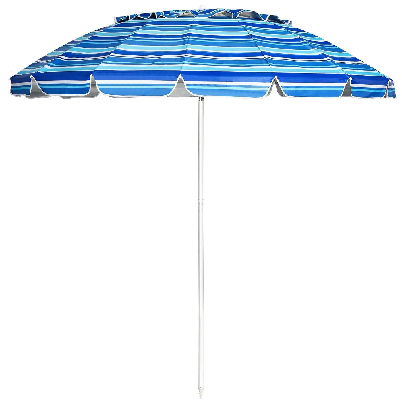 8FT Portable Beach Umbrella with Sand Anchor and Tilt Mechanism for Garden and Patio by DirectDeals