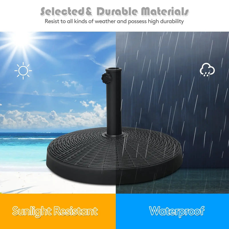 49 LBS Patio Resin Umbrella Base Stand for Outdoor by DirectDeals