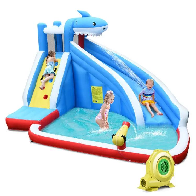 4-in-1 Inflatable Water Slide Park with Long Slide and 735W Blower by DirectDeals