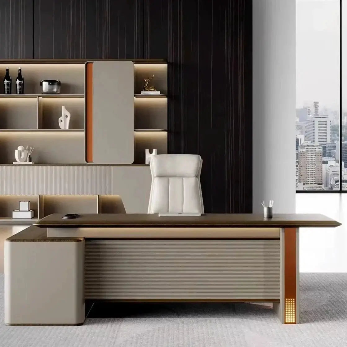 Oxley · Modern L-Shaped Executive Desk by Arc Grove