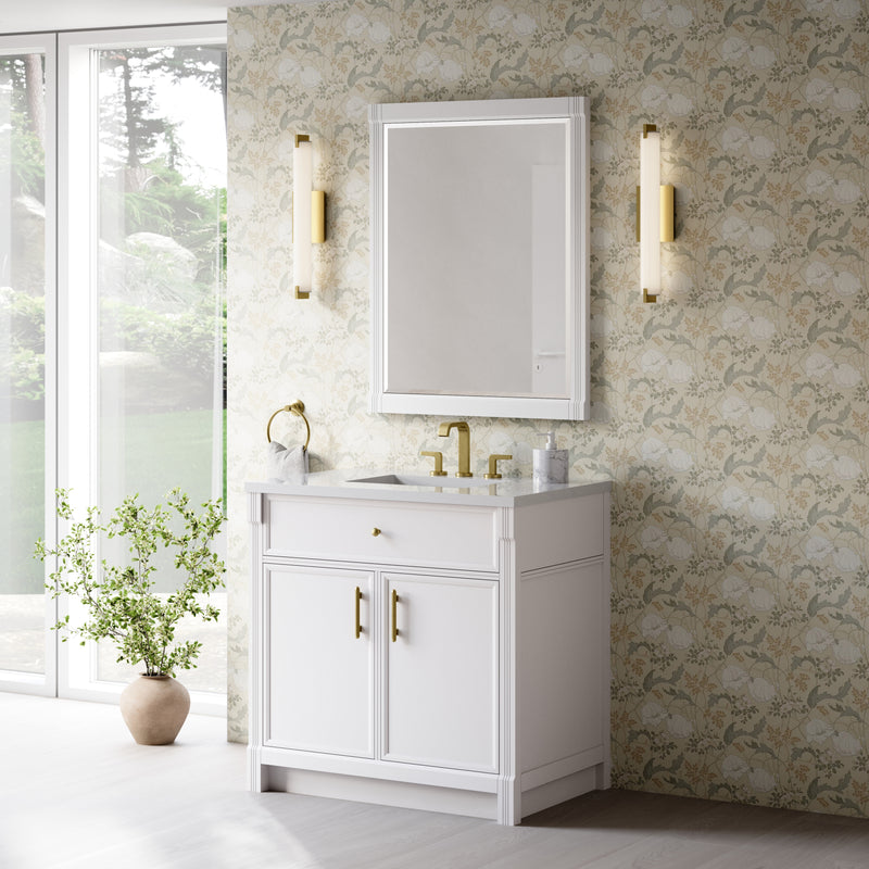 James Martin Bellshire 30" Mirror, Bright White, view 3