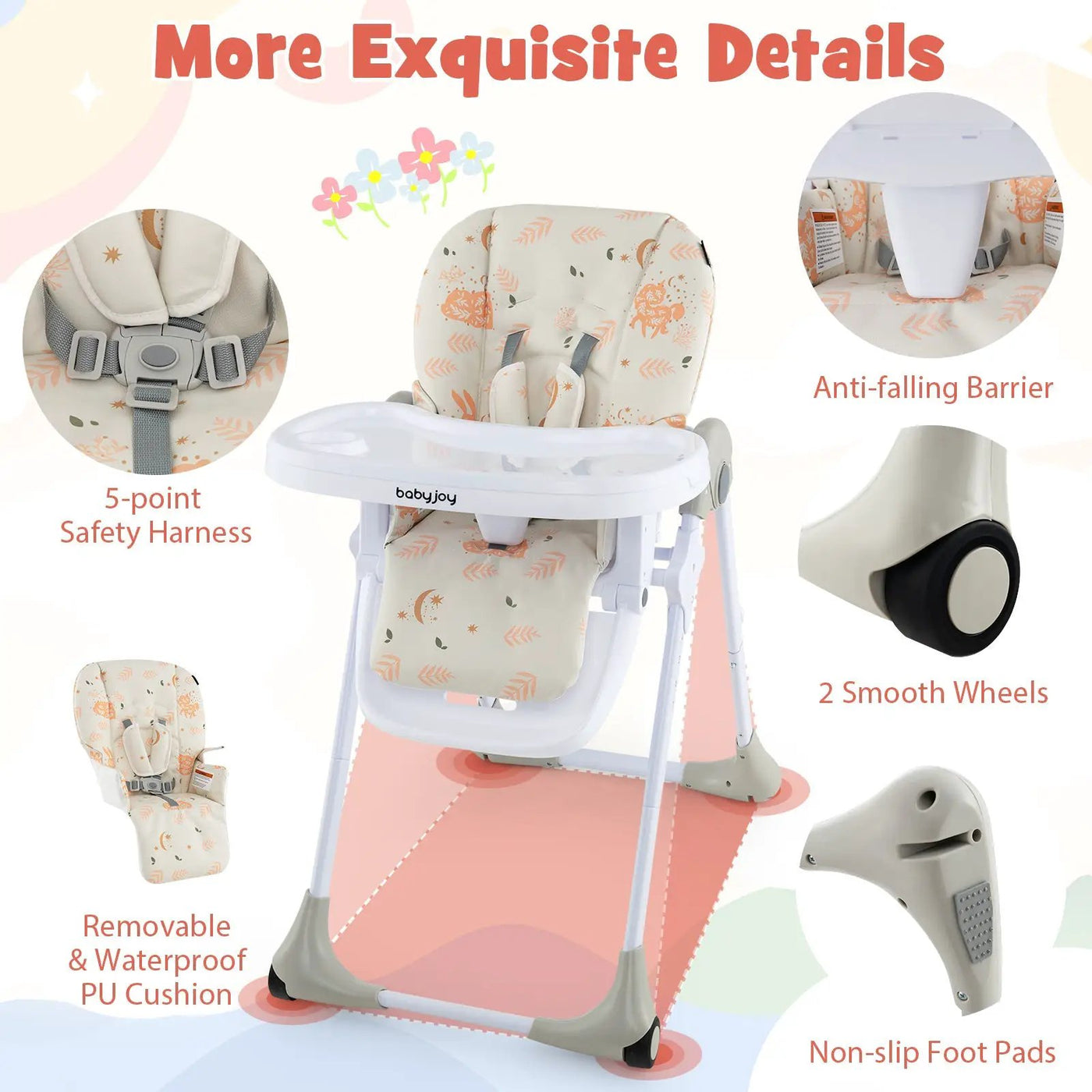 3-In-1 Convertible Baby High Chair by DirectDeals