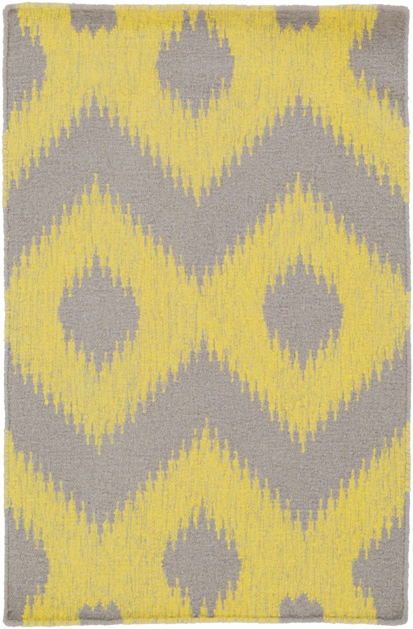 Oradell Yellow Ikat Wool Rug - Clearance by Boutique Rugs