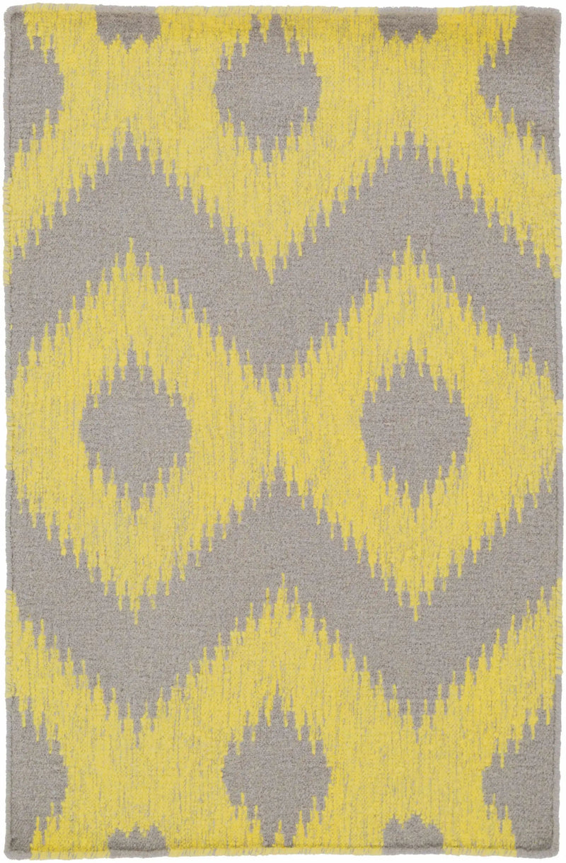 Oradell Yellow Ikat Wool Rug - Clearance by Boutique Rugs