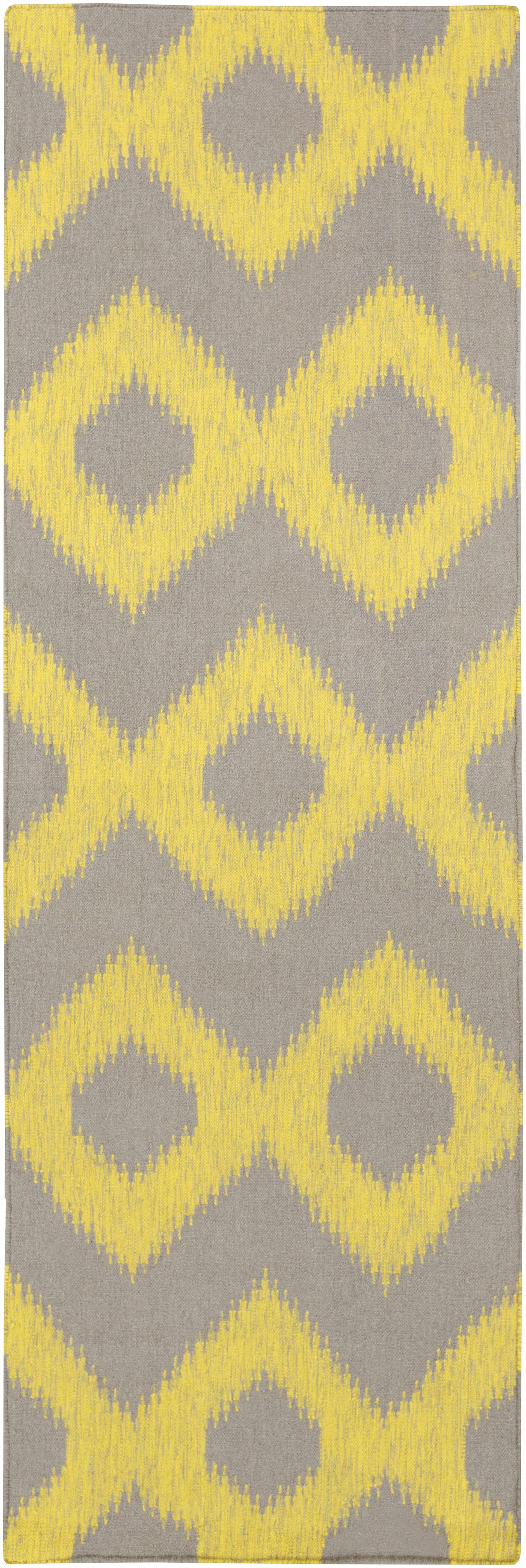 Oradell Yellow Ikat Wool Rug - Clearance by Boutique Rugs