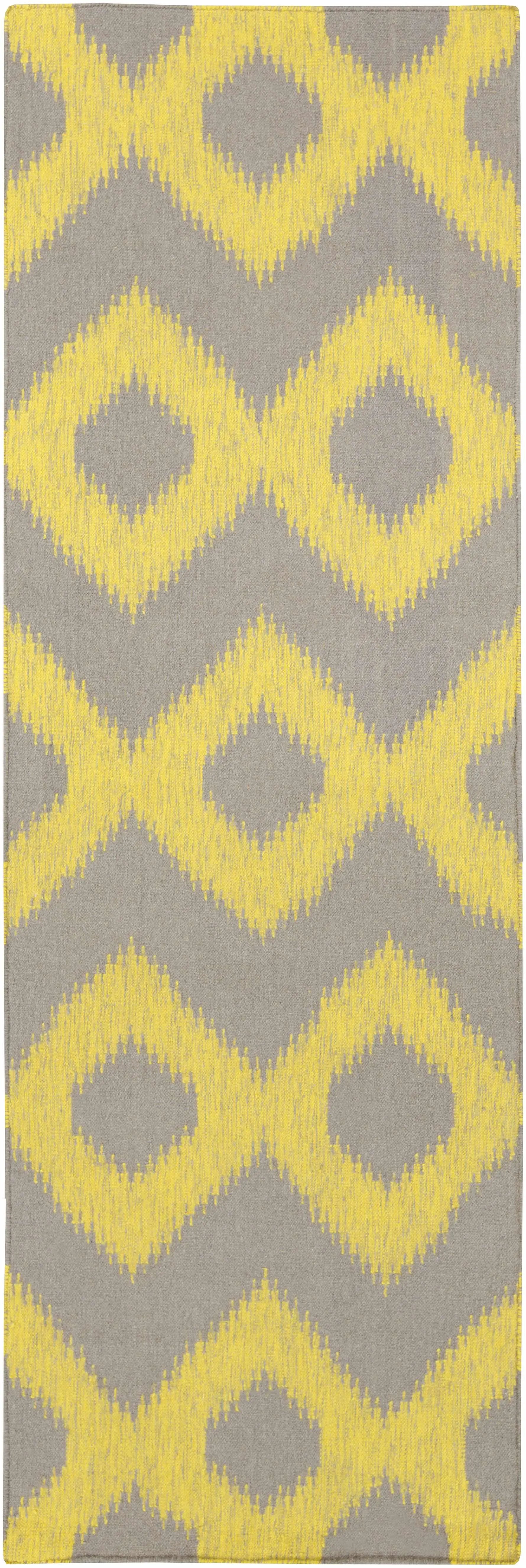 Oradell Yellow Ikat Wool Rug - Clearance by Boutique Rugs