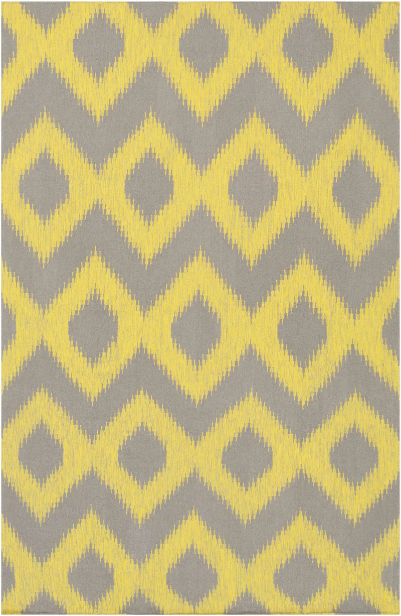Oradell Yellow Ikat Wool Rug - Clearance by Boutique Rugs