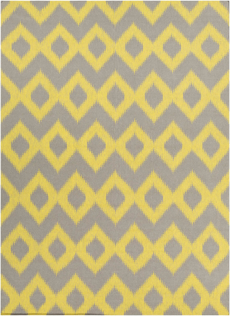 Oradell Yellow Ikat Wool Rug - Clearance by Boutique Rugs