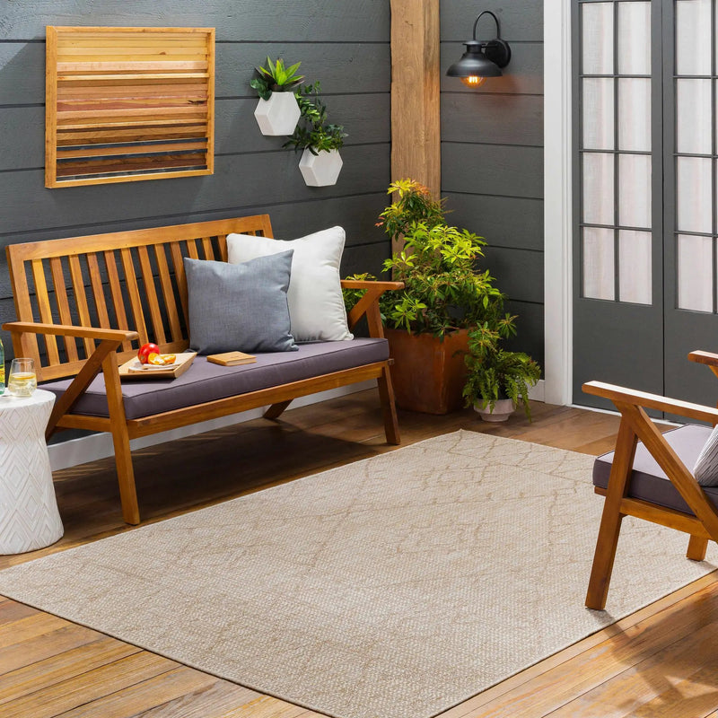 Marwood Brown Nordic Outdoor Rug - Clearance by Boutique Rugs