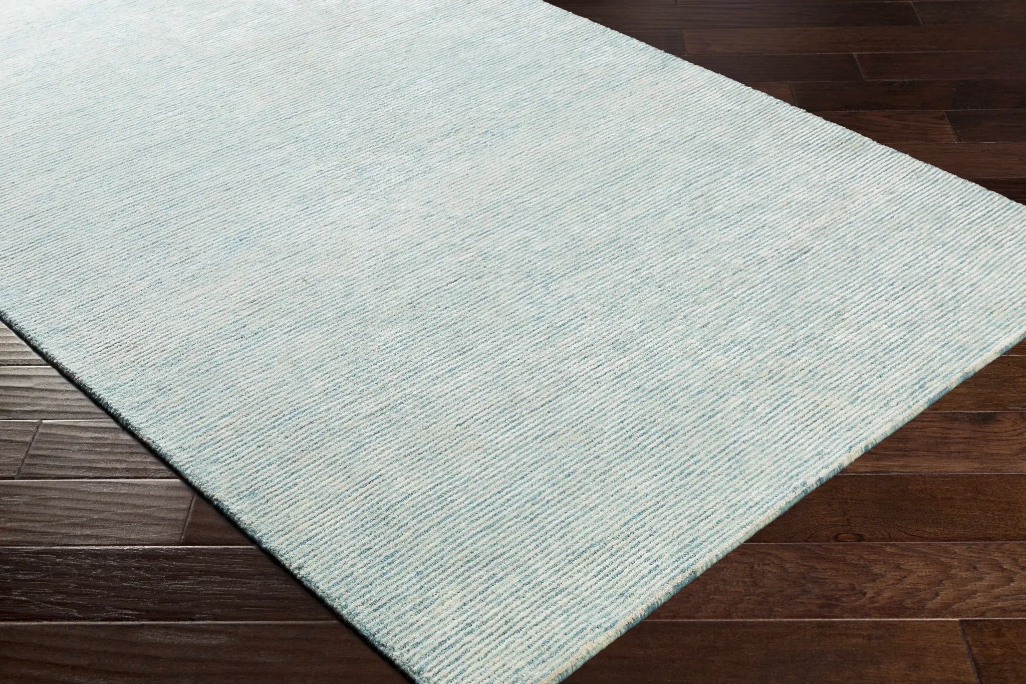 Orcas Hand Tufted Wool-Blend Rug - Ice Blue by Boutique Rugs