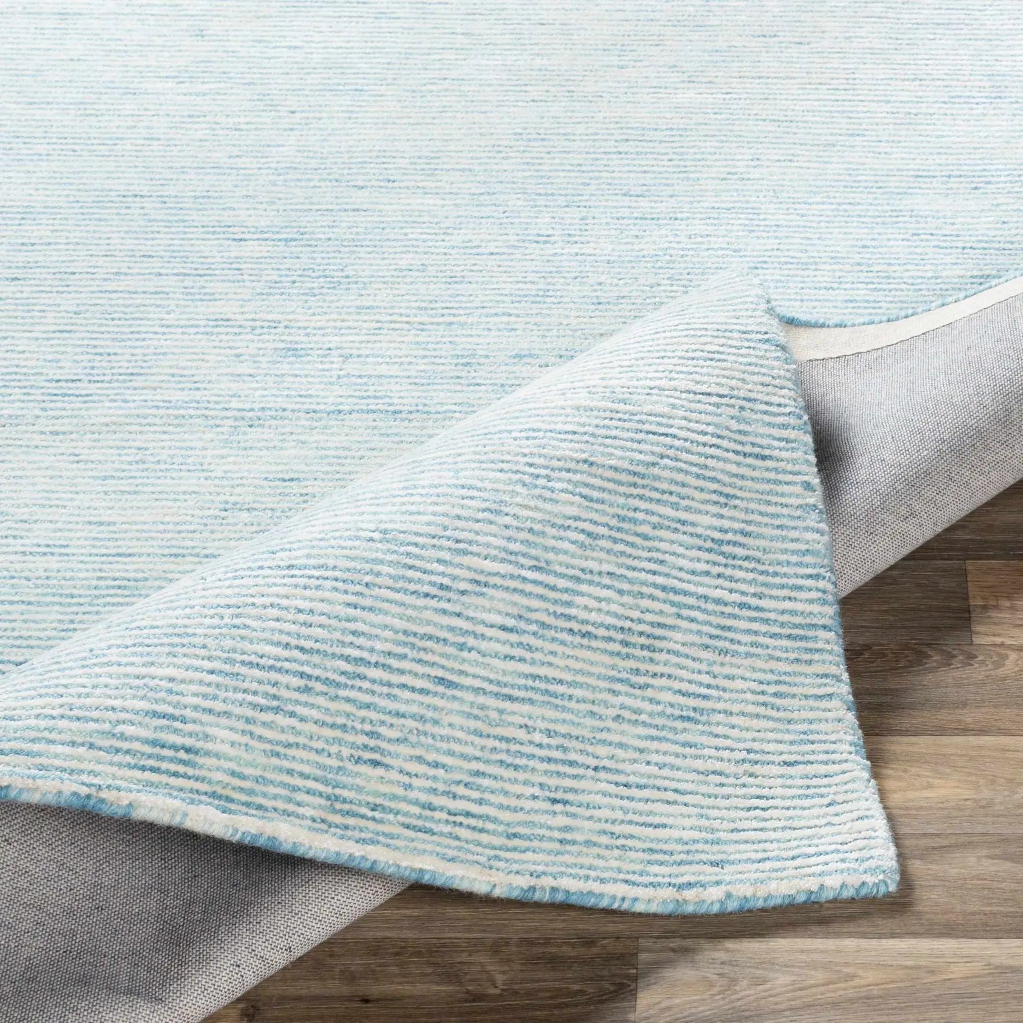 Orcas Hand Tufted Wool-Blend Rug - Ice Blue by Boutique Rugs
