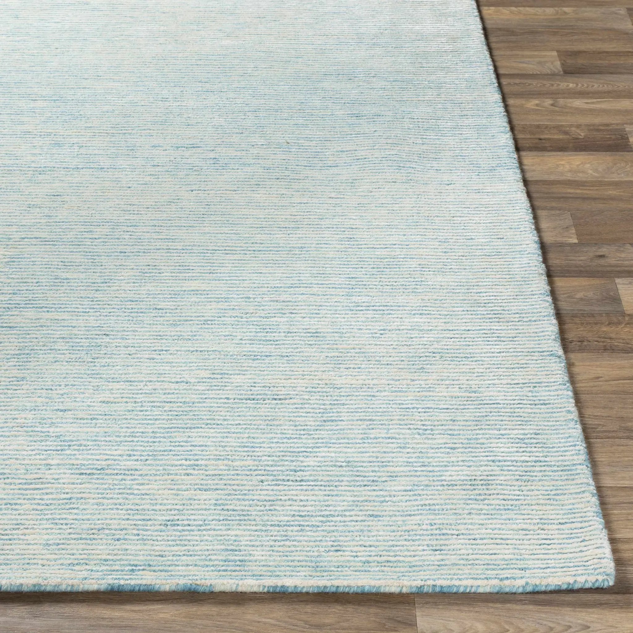Orcas Hand Tufted Wool-Blend Rug - Ice Blue by Boutique Rugs