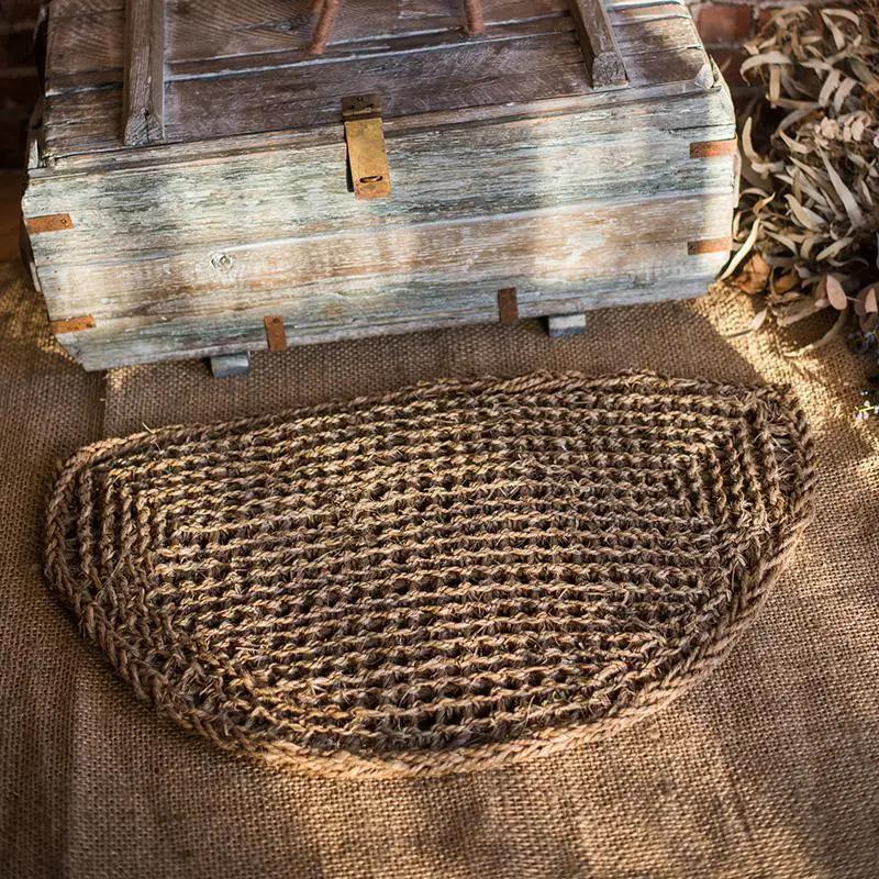 Organic Natural Straw Door Mat by RusticReach