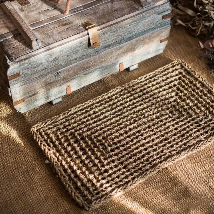 Organic Natural Straw Door Mat by RusticReach