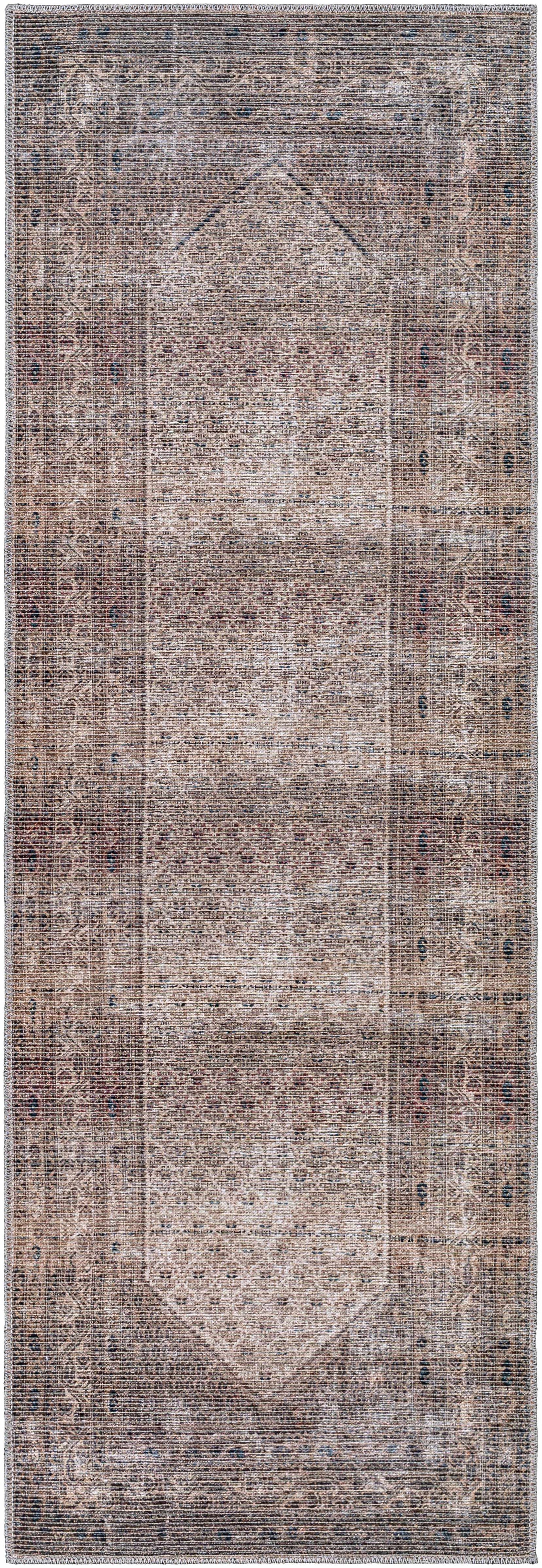 Tan Ormstown Distressed Washable Area Rug - Clearance by Boutique Rugs
