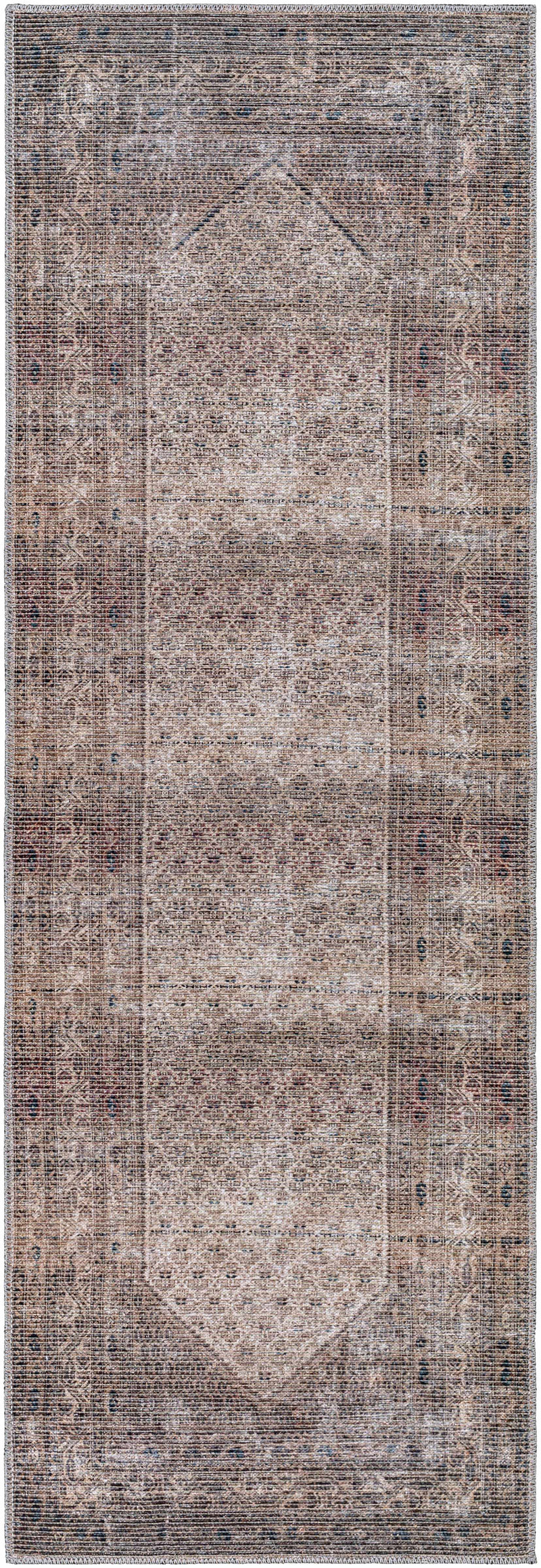 Tan Ormstown Distressed Washable Area Rug - Clearance by Boutique Rugs