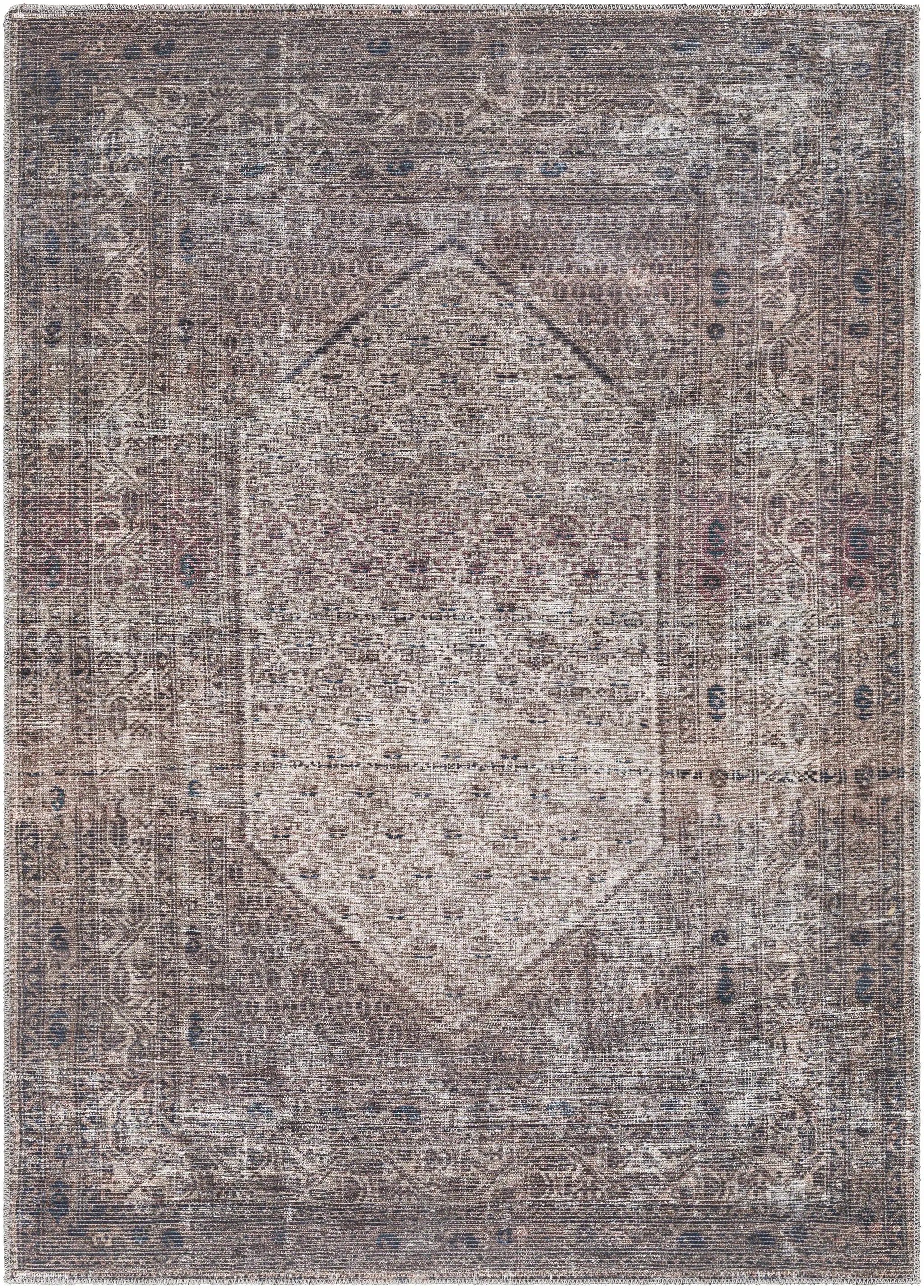 Tan Ormstown Distressed Washable Area Rug - Clearance by Boutique Rugs