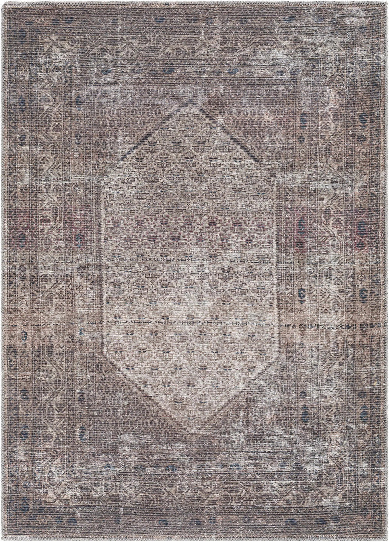 Tan Ormstown Distressed Washable Area Rug - Clearance by Boutique Rugs