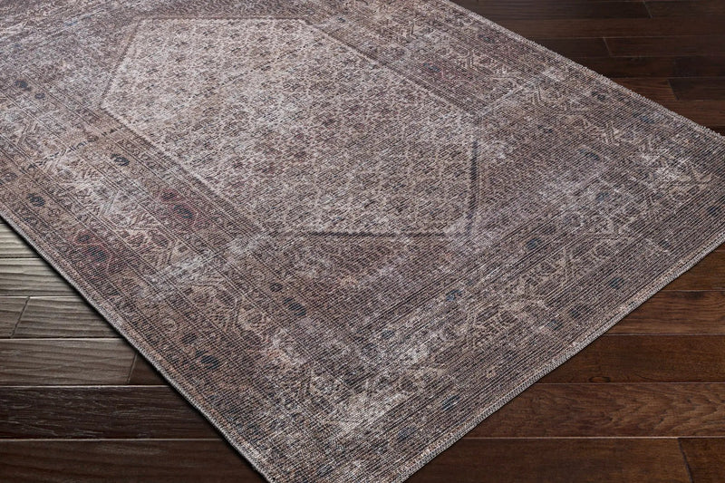 Tan Ormstown Distressed Washable Area Rug - Clearance by Boutique Rugs