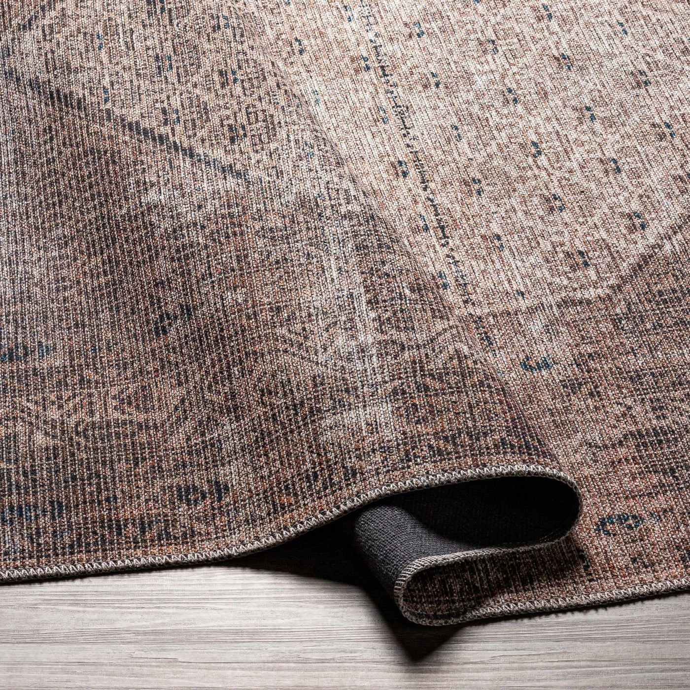 Tan Ormstown Distressed Washable Area Rug - Clearance by Boutique Rugs