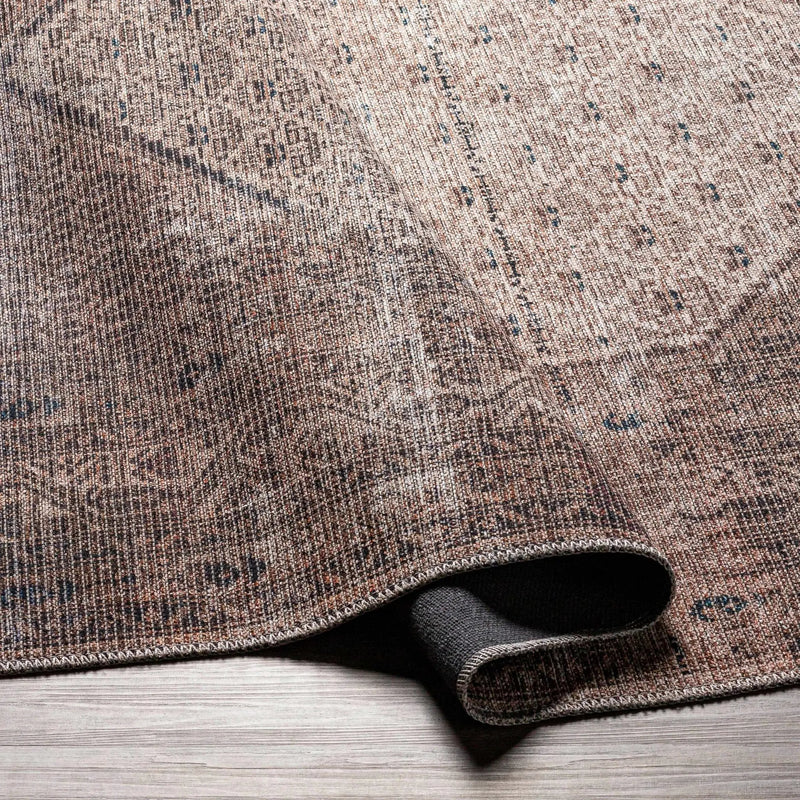Tan Ormstown Distressed Washable Area Rug - Clearance by Boutique Rugs
