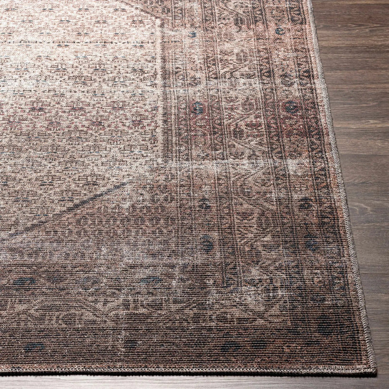 Tan Ormstown Distressed Washable Area Rug - Clearance by Boutique Rugs