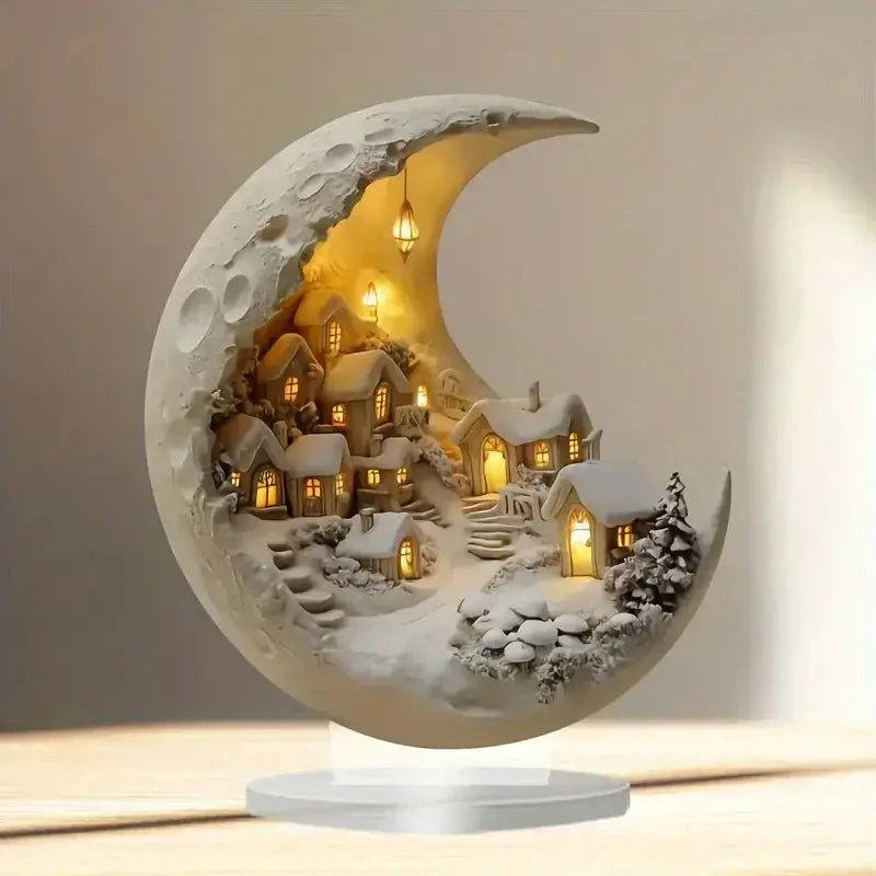 Ornament - 2D Acrylic Moonhouse by House Of Avana