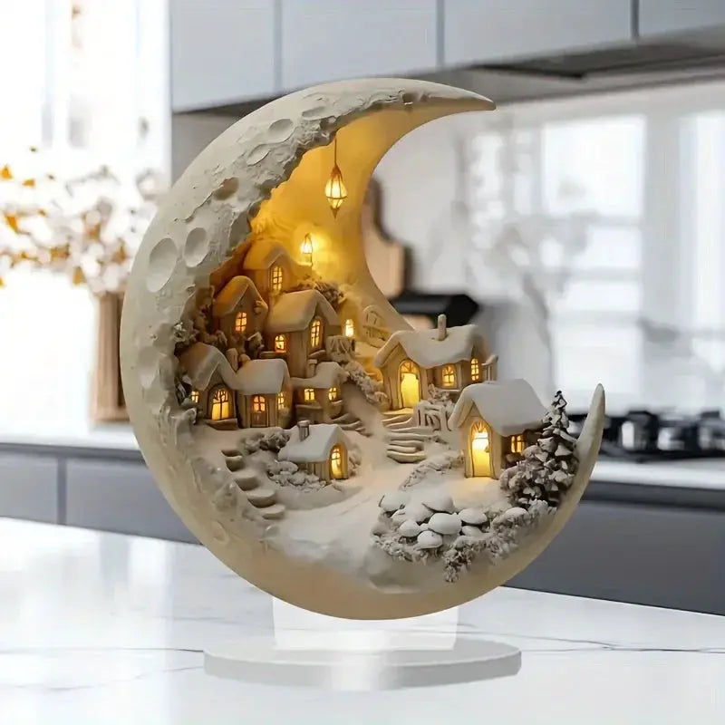 Ornament - 2D Acrylic Moonhouse by House Of Avana