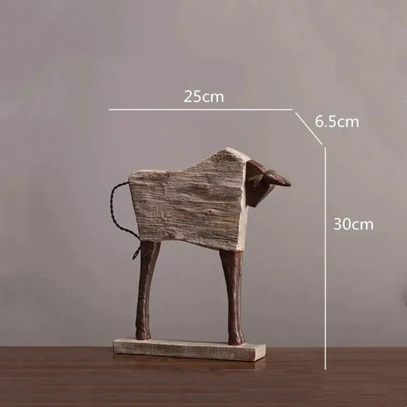 Rustic Wooden Horse Decorative Sculpture by House Of Avana
