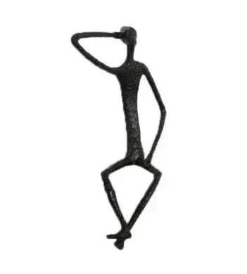 Ornament - Minimalist Black Cast Iron Marble Figure by House Of Avana