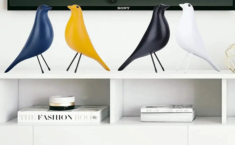 Minimalist Black Bird Figurine Decorative Tabletop Accent by House Of Avana