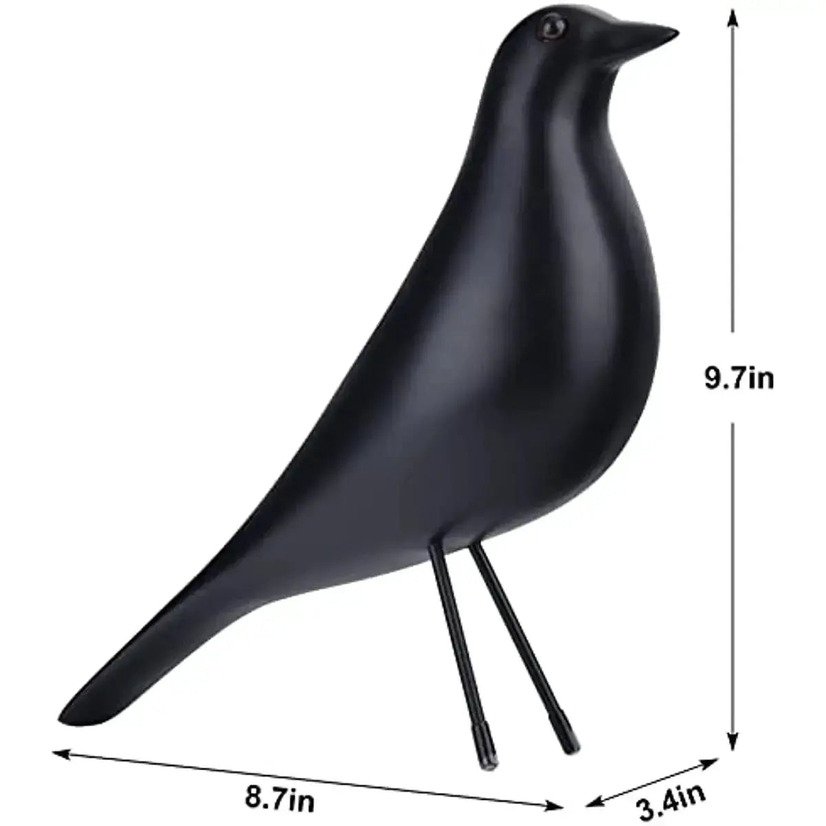 Minimalist Black Bird Figurine Decorative Tabletop Accent by House Of Avana