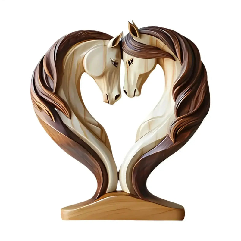 Ornament - Wooden Snuggle Pose Tabletop by House Of Avana