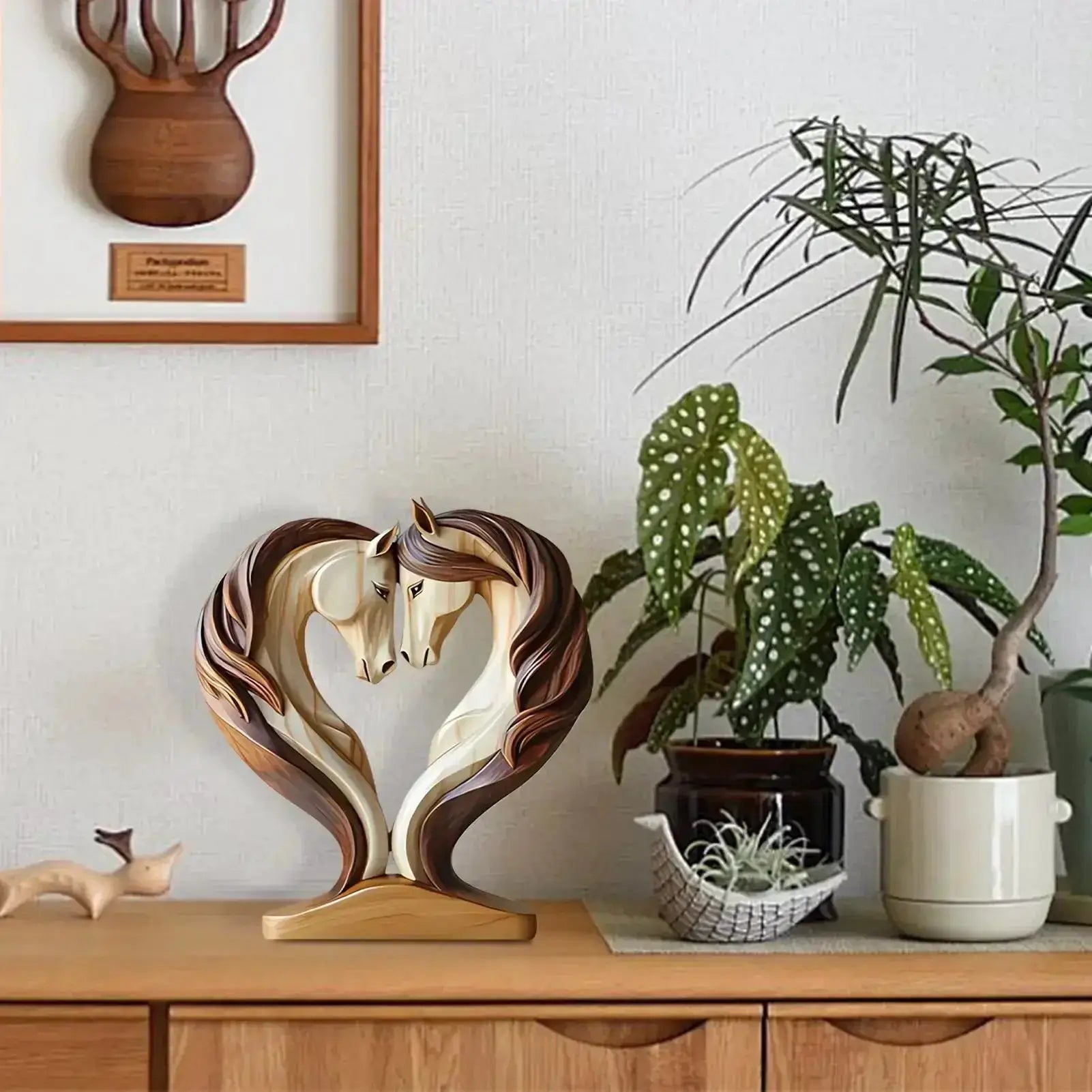 Ornament - Wooden Snuggle Pose Tabletop by House Of Avana